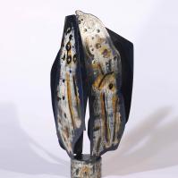 Fleur pour ma Muse IV 2025 Acier soudé peint et patiné - 36 x 16 x 13 cm