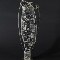 Fleur pour ma Muse V 2025 Acier soudé peint et patiné - 48 x 15 x 16 cm