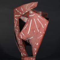 Fleur pour ma Muse VI 2025 Acier soudé peint et patiné - 37,5 x 19,5 x 10 cm