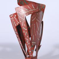 Fleur pour ma Muse VI 2025 Acier soudé peint et patiné - 37,5 x 19,5 x 10 cm