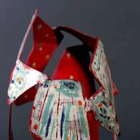 Fleur pour ma Muse III 2025 Acier soudé peint et patiné - 45 x 19 x 16 cm