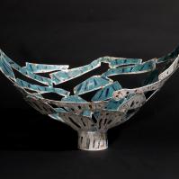 Naissance de Vénus IV 2024 Acier soudé peint et patiné - 25 x 42 x 30 cm