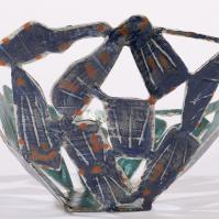 Naissance de Vénus V 2024 Acier soudé peint et patiné - 15,5 x 32 x 26 cm - VENDU