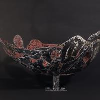 Naissance de Vénus VI 2025 Acier soudé peint et patiné - 50 x 80 x 70 cm