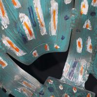 Fleur pour ma Muse II 2024 Acier soudé peint et patiné - Hauteur : 30 cm - Diamètre : 35,5 cm