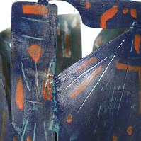 Fleur pour ma Muse II 2024 Acier soudé peint et patiné - Hauteur : 30 cm - Diamètre : 35,5 cm