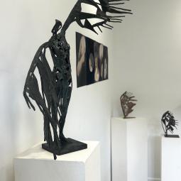 Vue de l'exposition : L'empreinte de l'ange Montalbano Galerie 3C Charolles