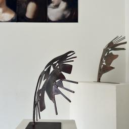 Vue de l'exposition : L'empreinte de l'ange Montalbano Galerie 3C Charolles