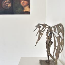 Vue de l'exposition : L'empreinte de l'ange Montalbano Galerie 3C Charolles